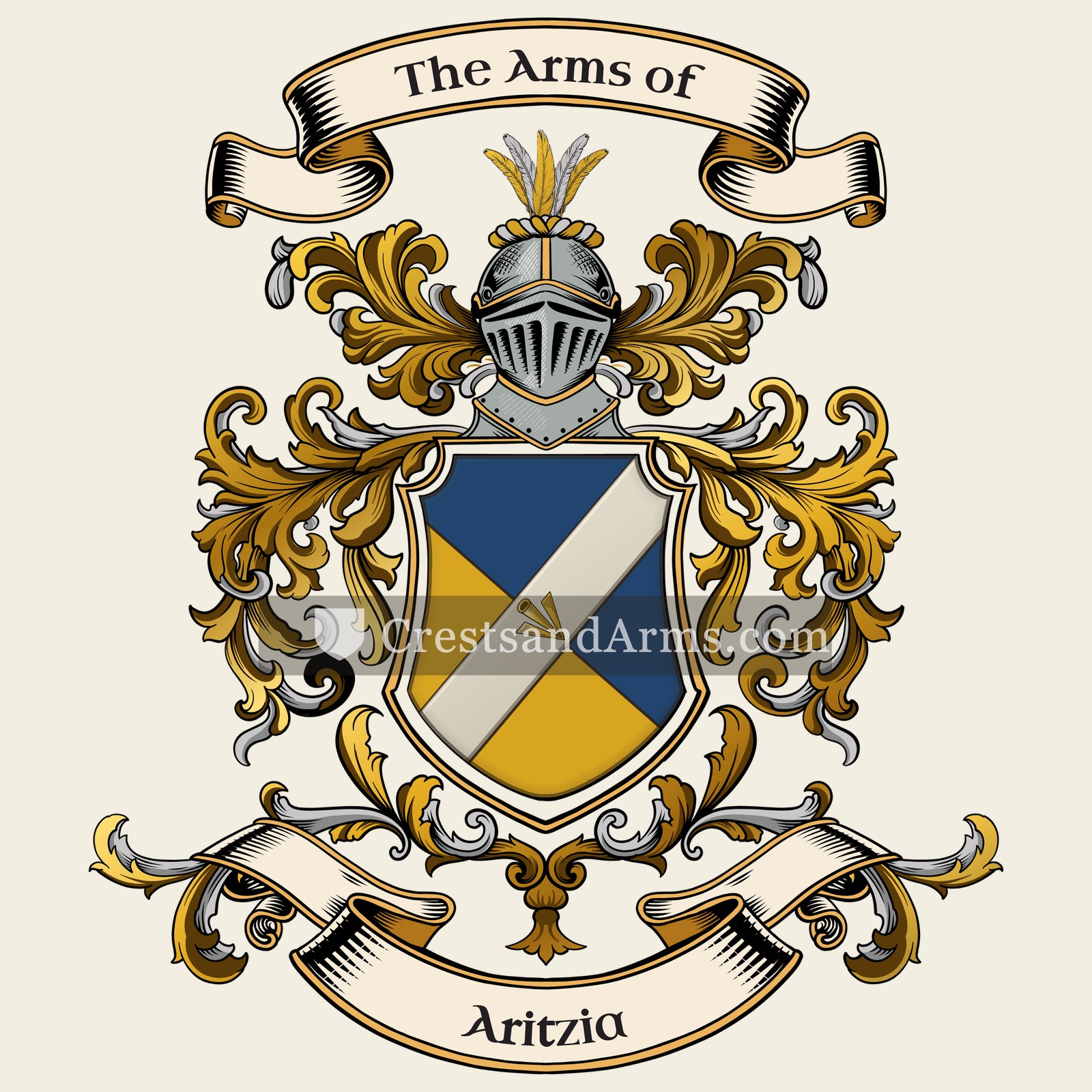 The Aritzia coat of arms, drawn from the recorded blazon