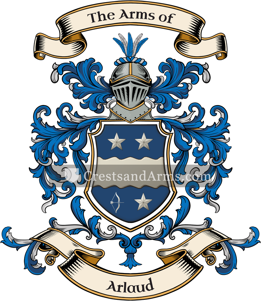 The Arlaud coat of arms, drawn from the recorded blazon