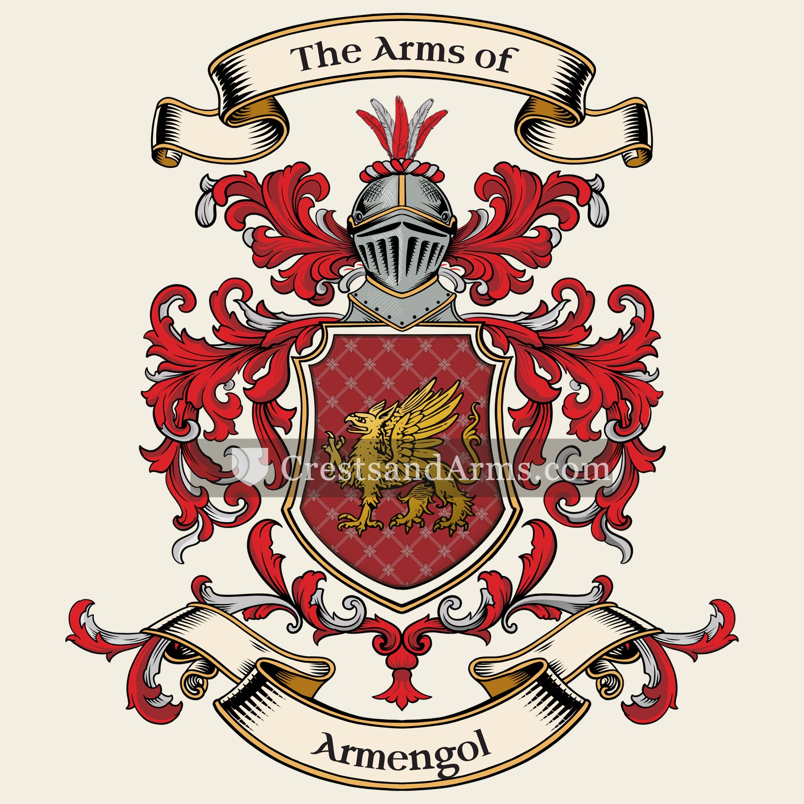 The Armengol coat of arms, drawn from the recorded blazon