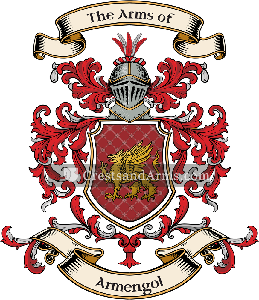 The Armengol coat of arms, drawn from the recorded blazon