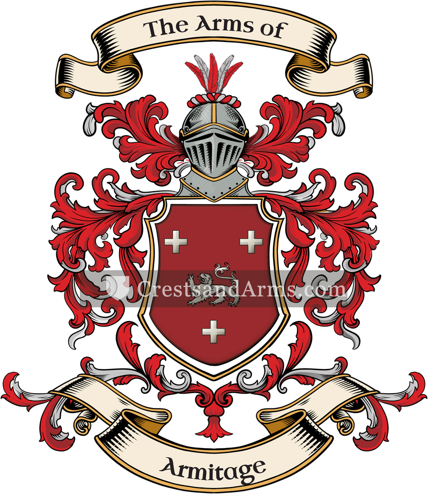 The Armitage coat of arms, drawn from the recorded blazon