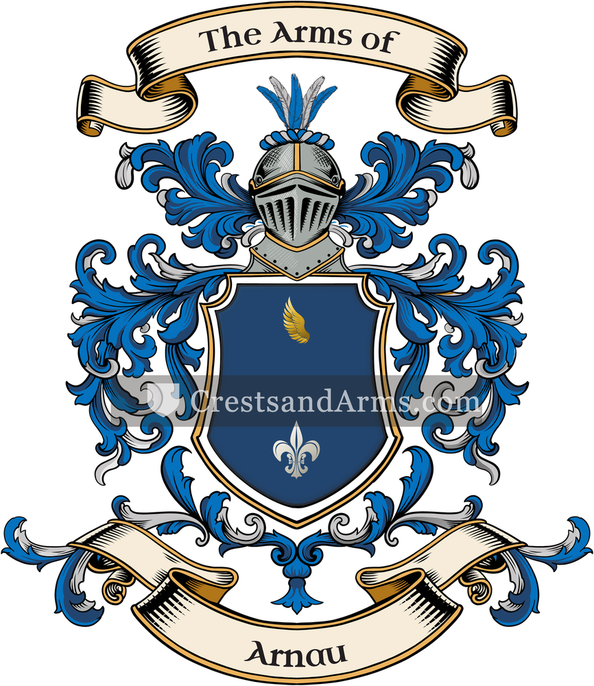 The Arnau coat of arms, drawn from the recorded blazon