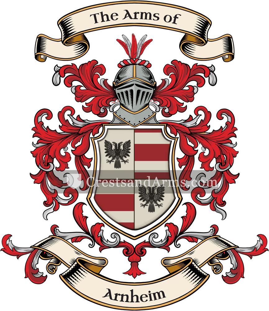 The Arnheim coat of arms, drawn from the recorded blazon