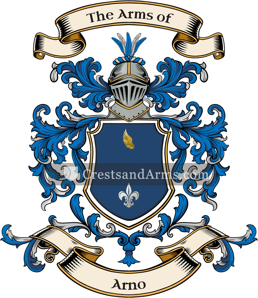 The Arno coat of arms, drawn from the recorded blazon