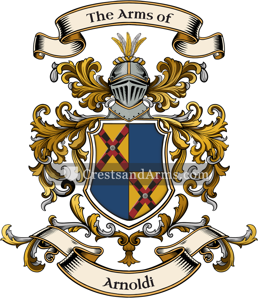 The Arnoldi coat of arms, drawn from the recorded blazon
