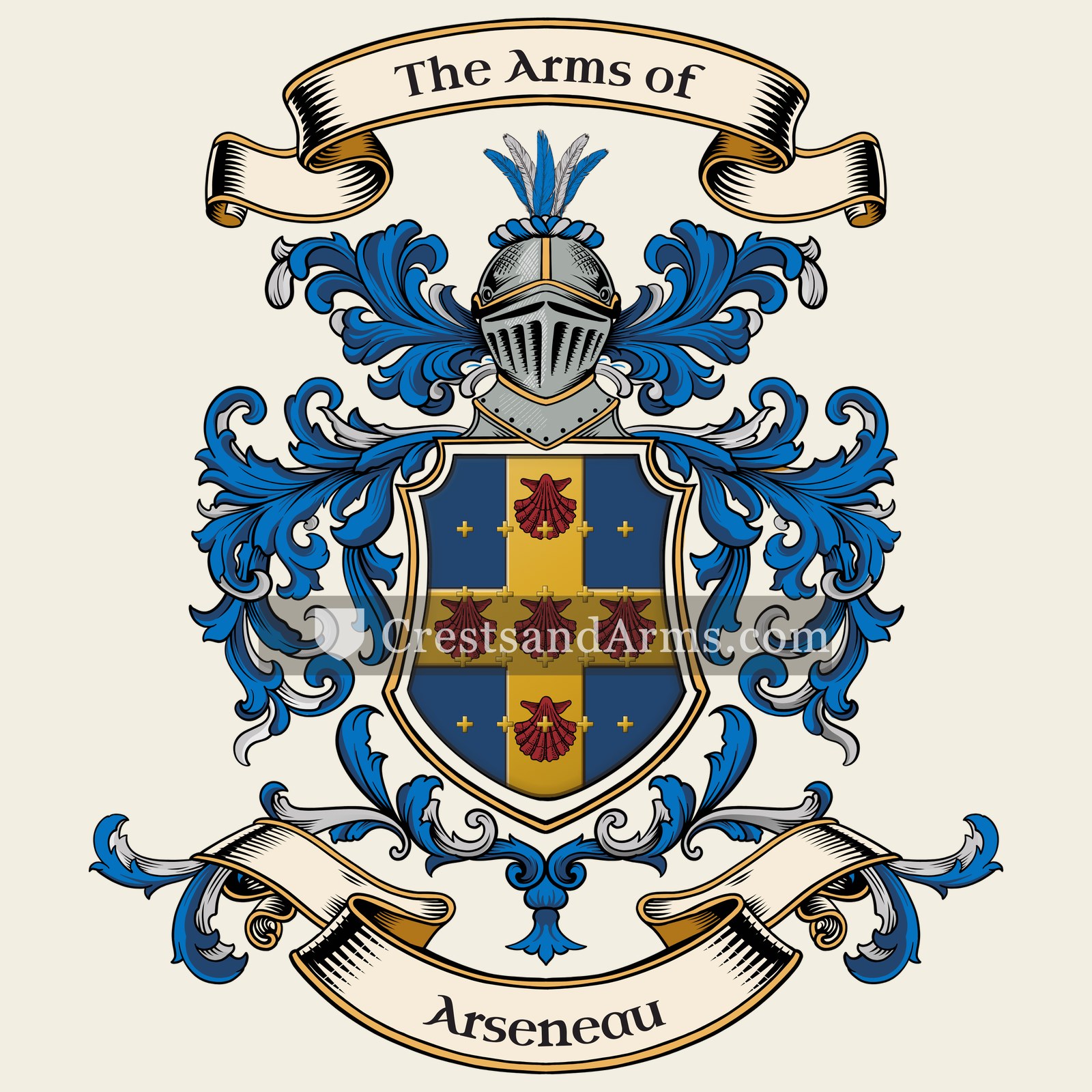 The Arseneau coat of arms