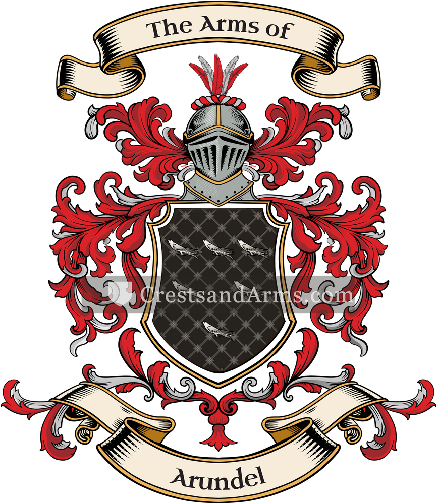 The Arundel coat of arms, drawn from the recorded blazon