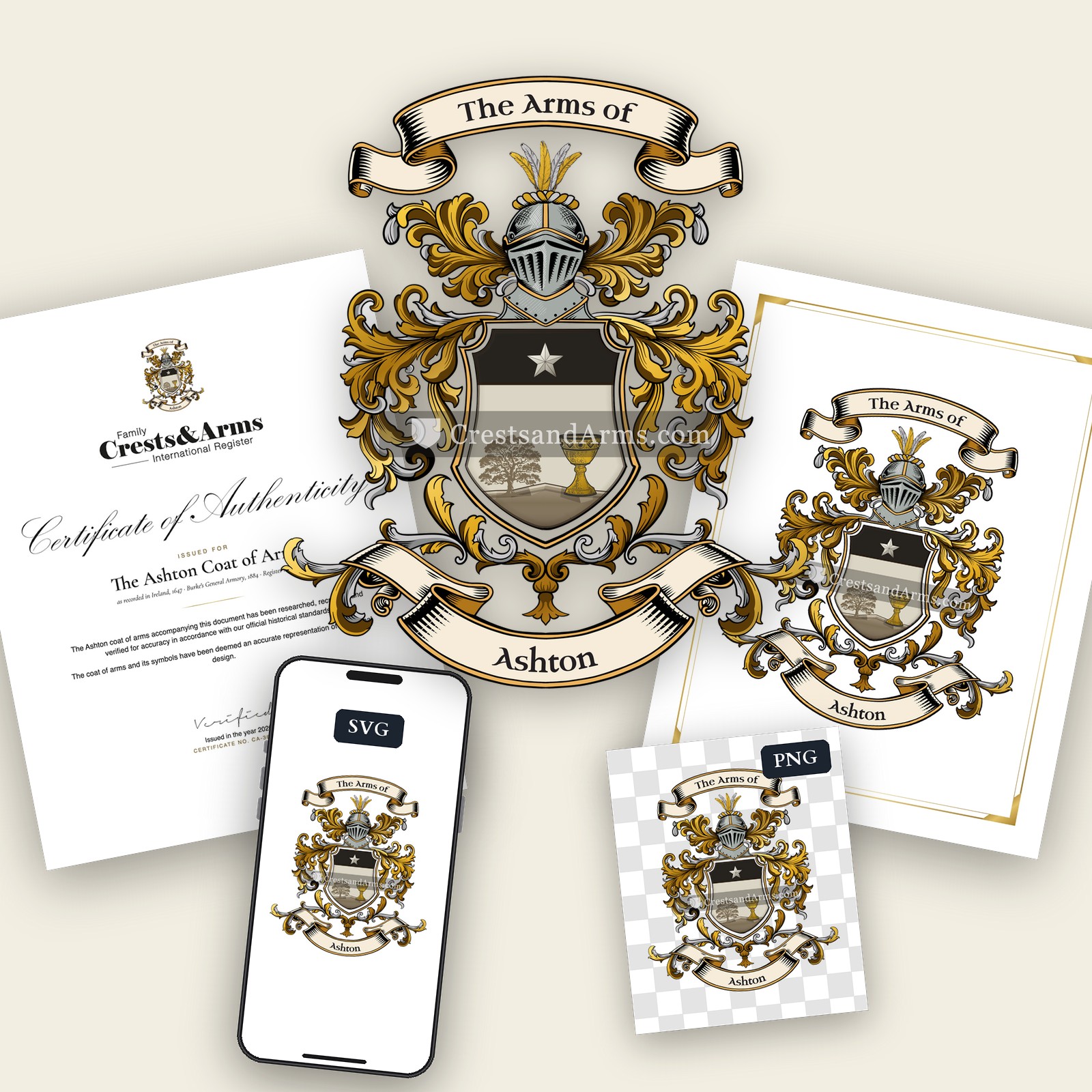 The Ashton coat of arms