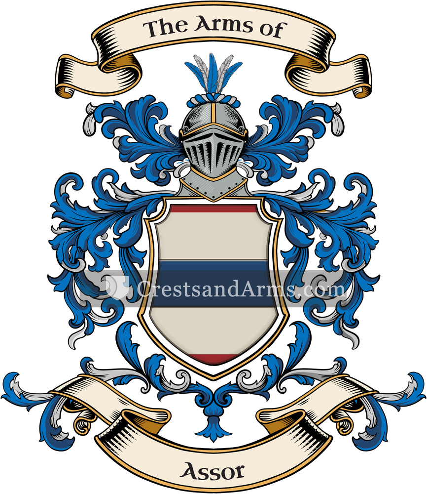 The Assor coat of arms, drawn from the recorded blazon