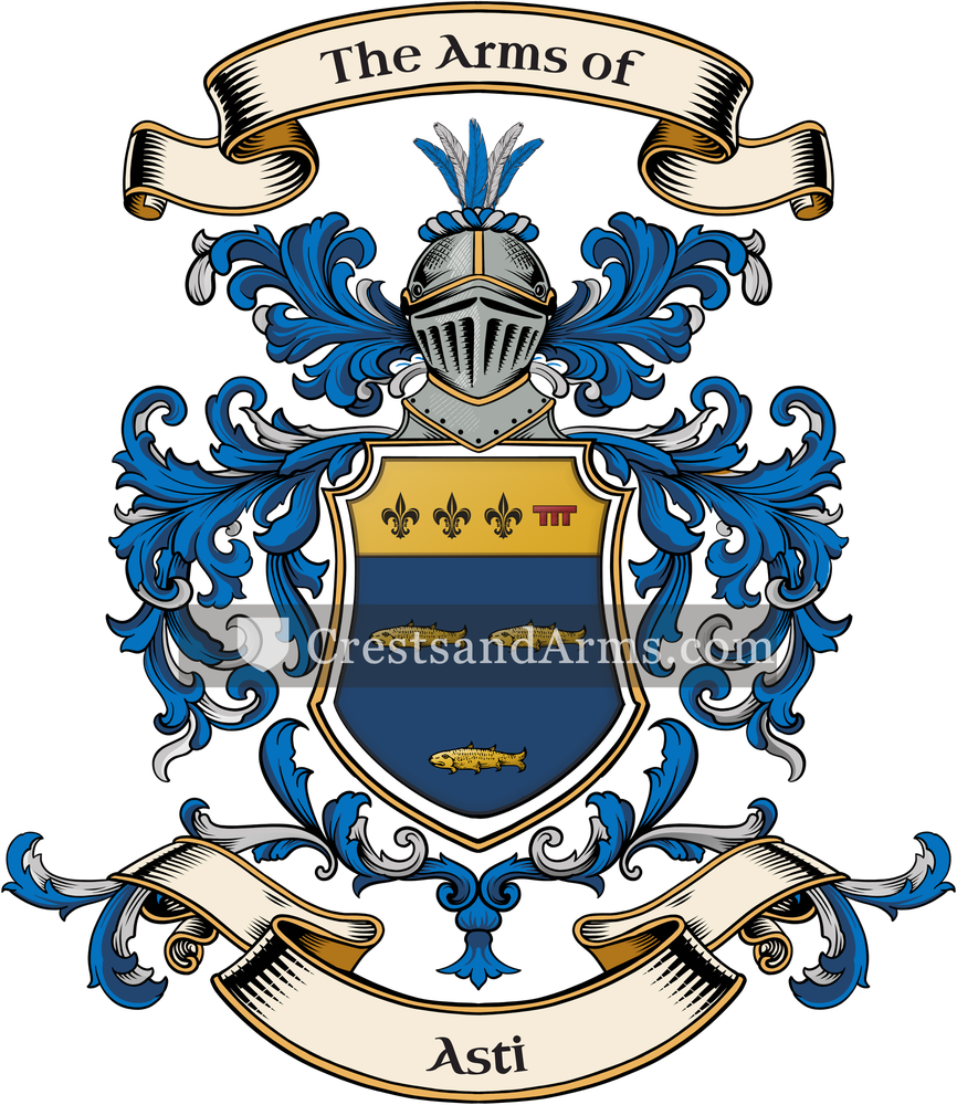 The Asti coat of arms, drawn from the recorded blazon