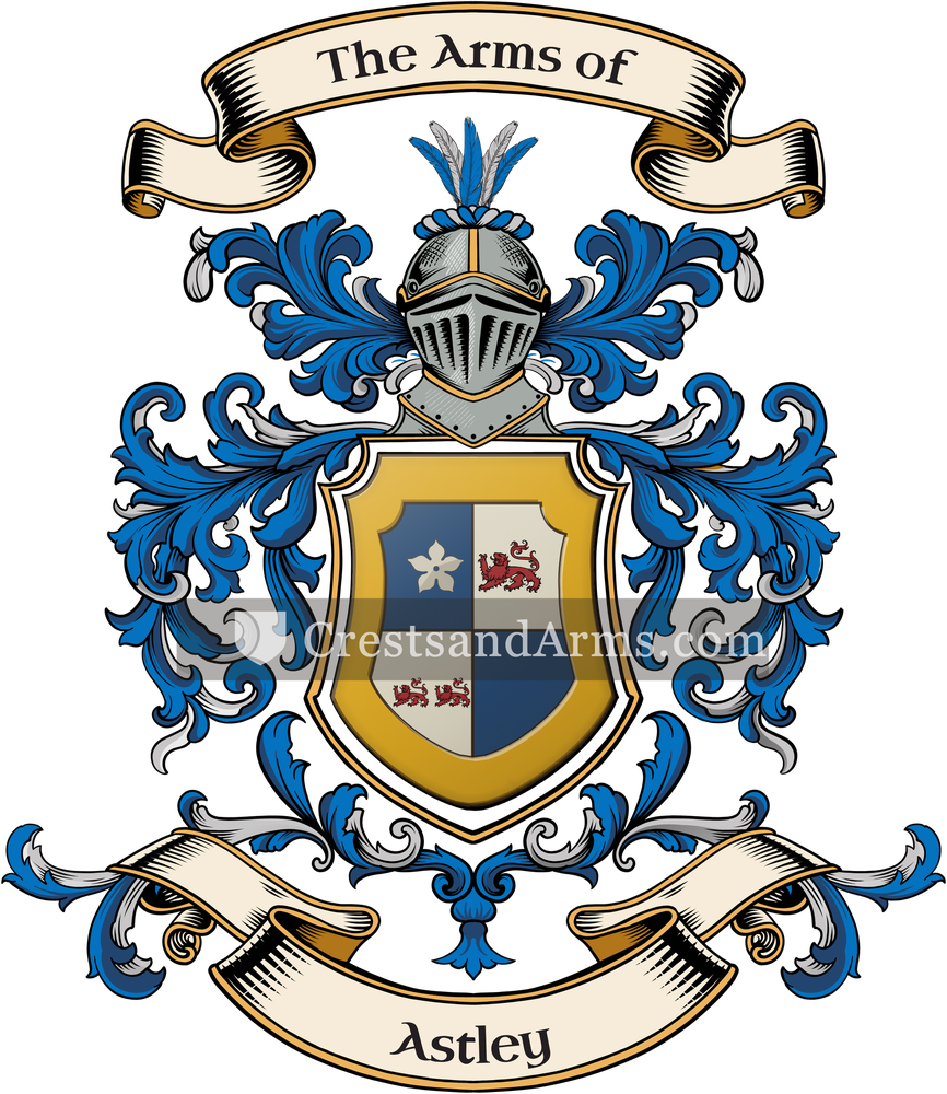 The Astley coat of arms, drawn from the recorded blazon