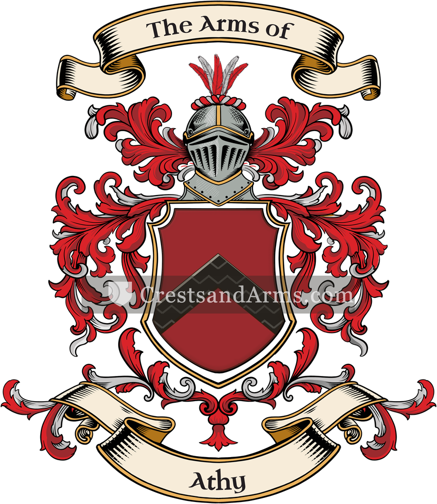 The Athy coat of arms, drawn from the recorded blazon
