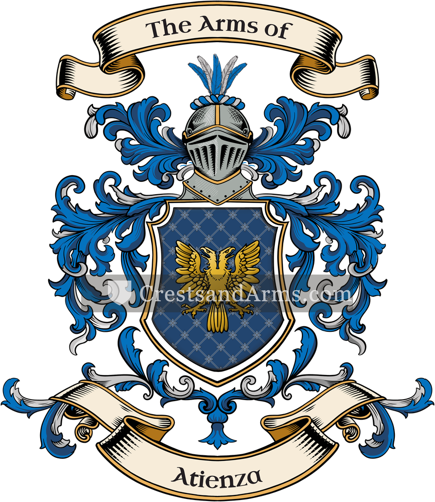 The Atienza coat of arms, drawn from the recorded blazon