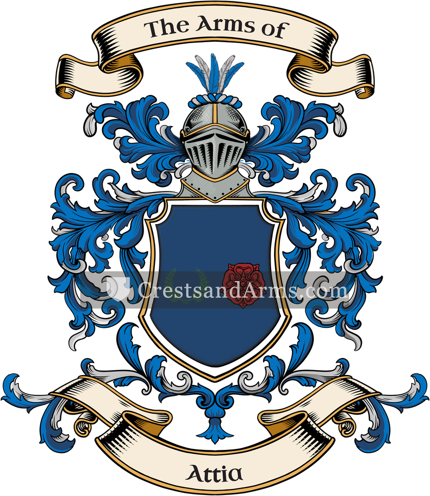 The Attia coat of arms, drawn from the recorded blazon