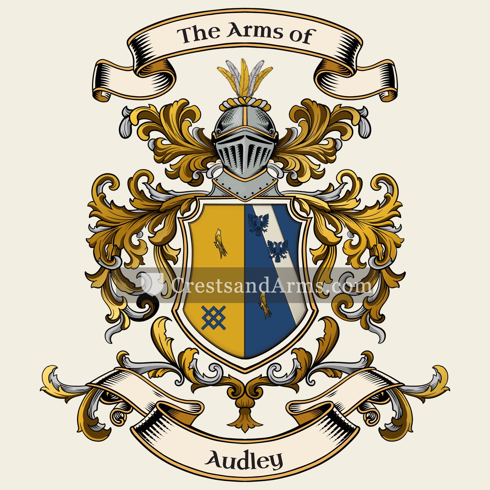 The Audley coat of arms, drawn from the recorded blazon