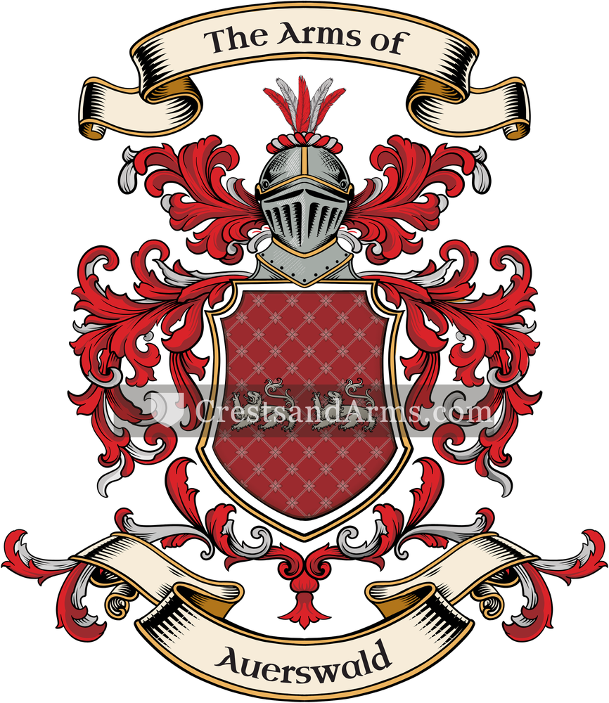 The Auerswald coat of arms, drawn from the recorded blazon