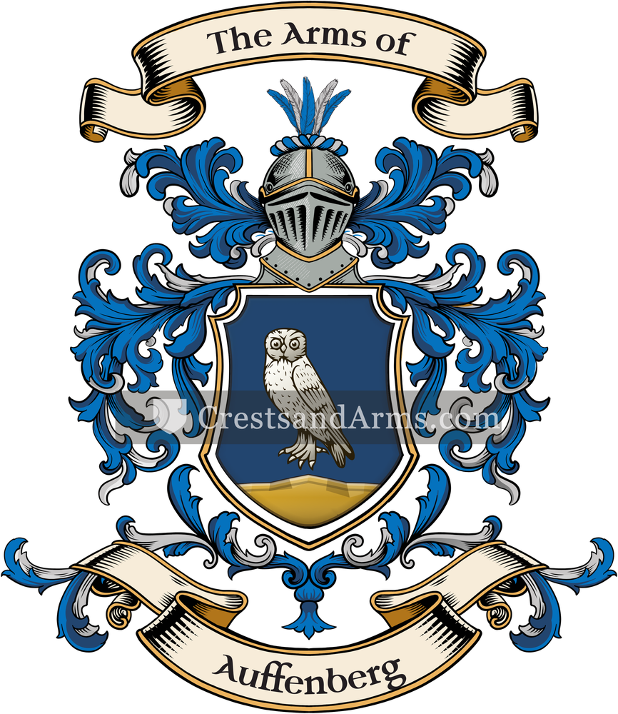 The Auffenberg coat of arms, drawn from the recorded blazon