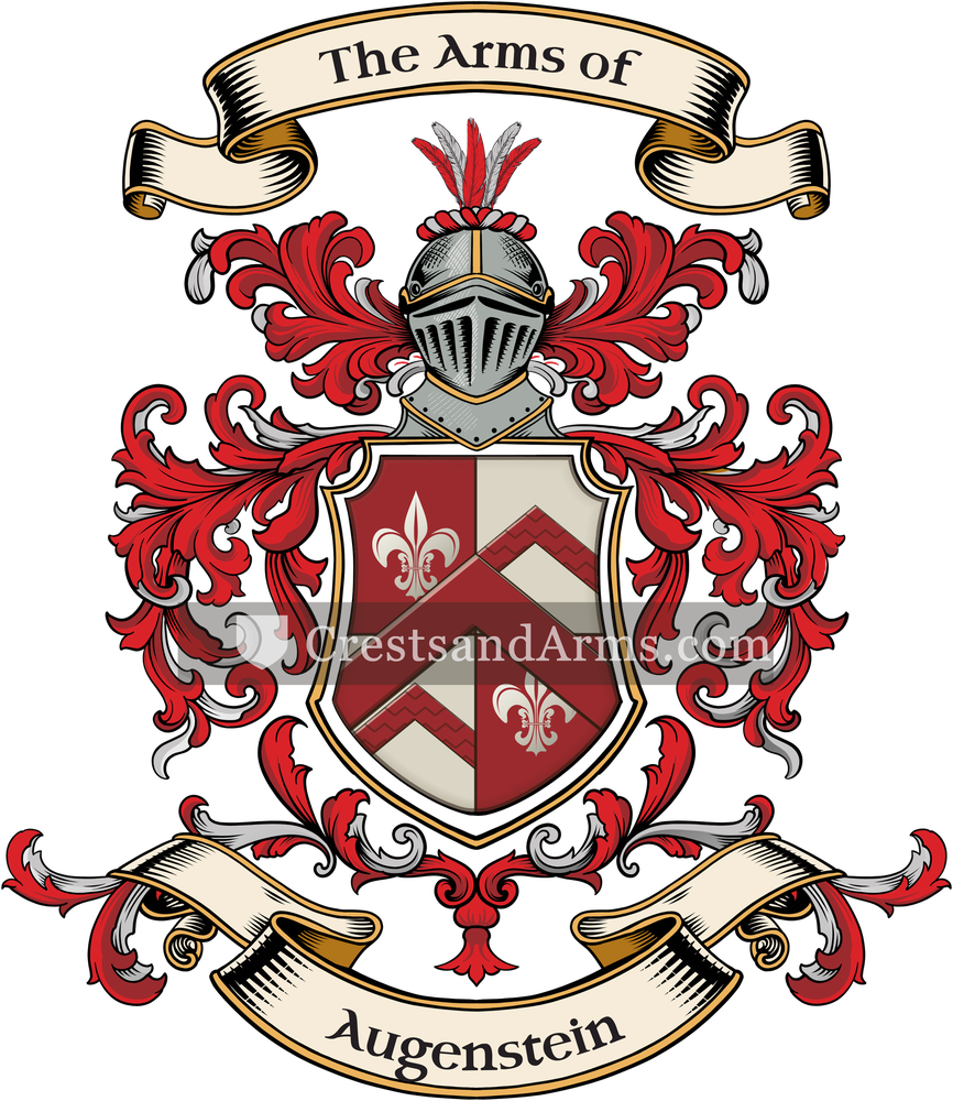The Augenstein coat of arms, drawn from the recorded blazon