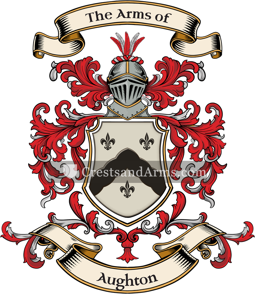 The Aughton coat of arms, drawn from the recorded blazon