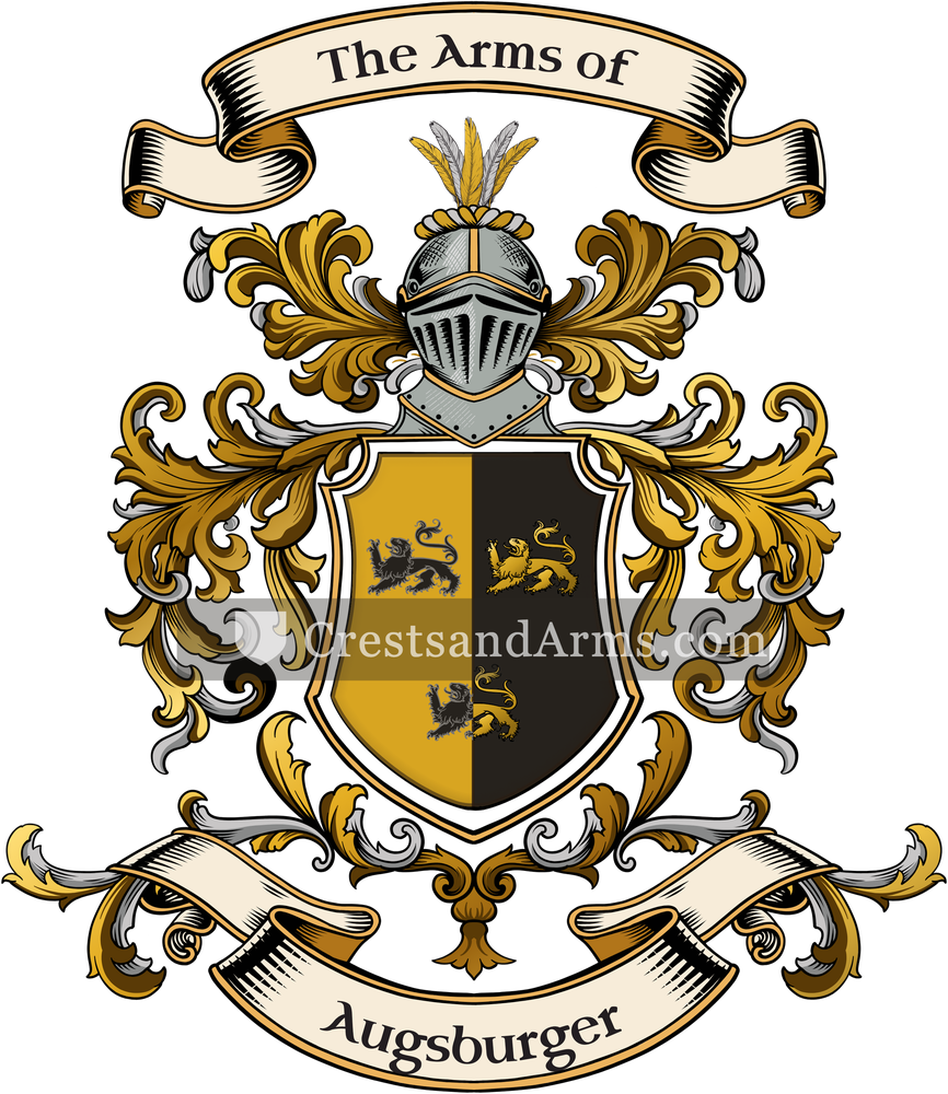 The Augsburger coat of arms, drawn from the recorded blazon