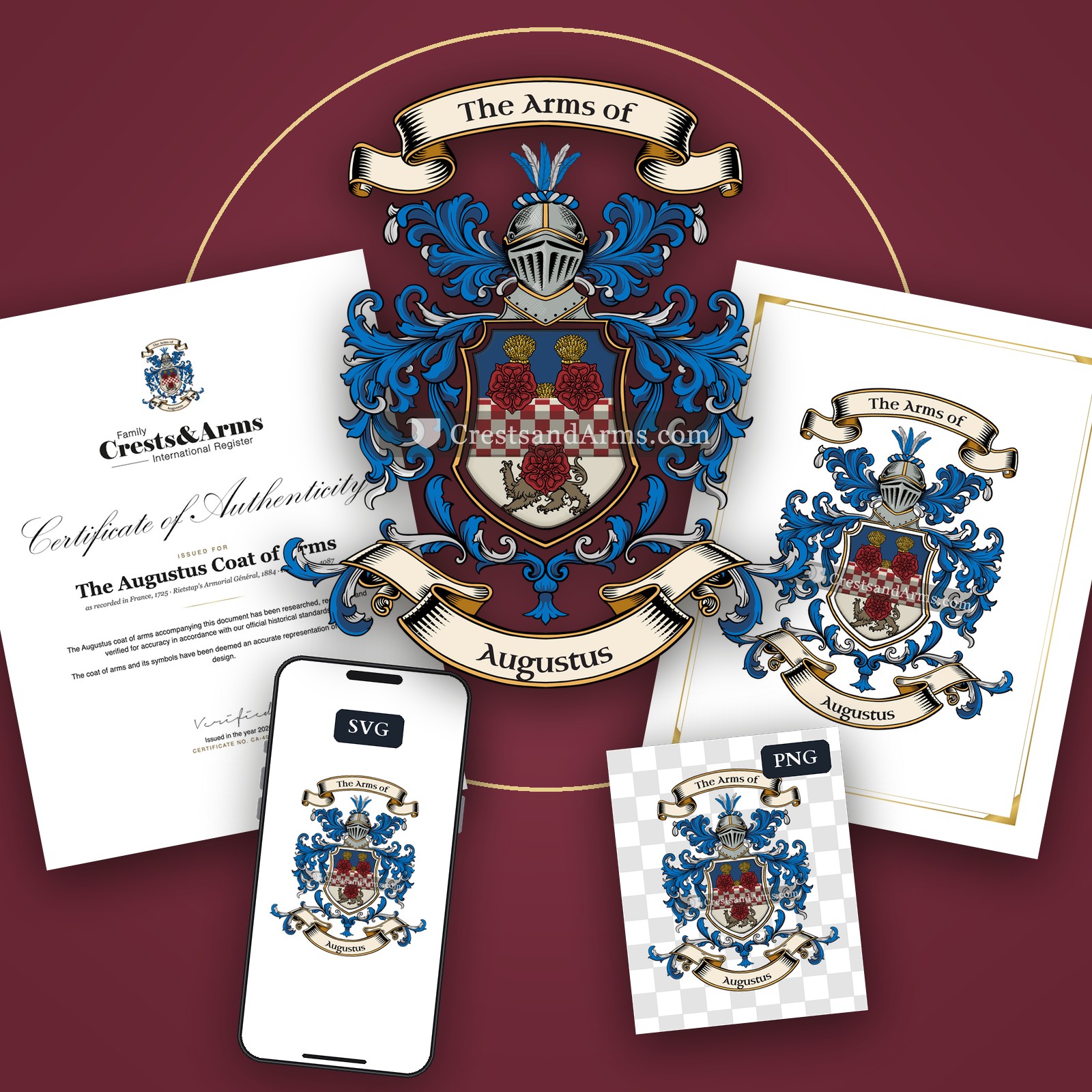 The Augustus arms on the coat of arms — digital pack