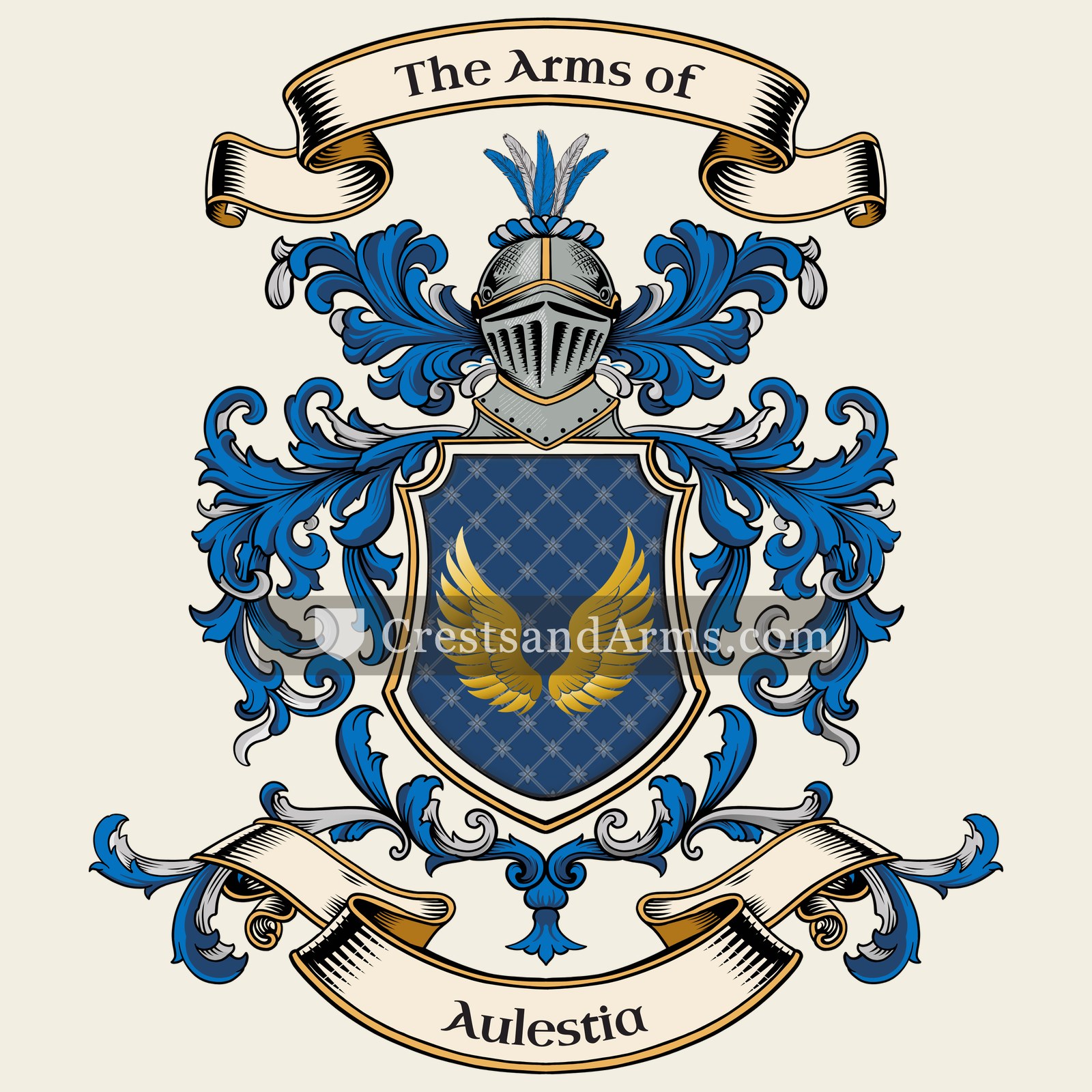 The Aulestia coat of arms, drawn from the recorded blazon