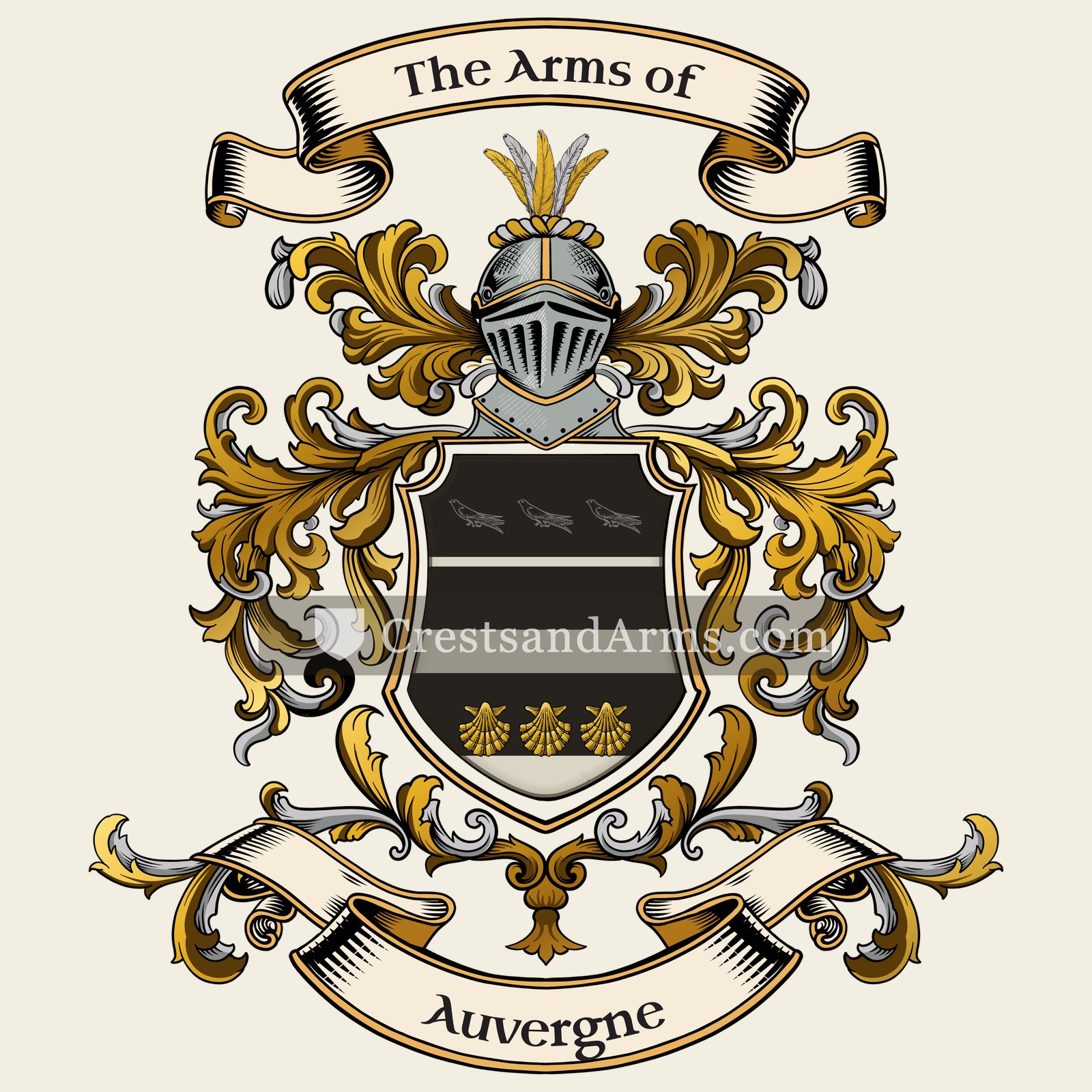 The Auvergne coat of arms