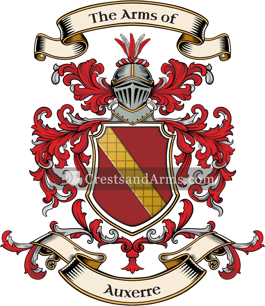 The Auxerre coat of arms, drawn from the recorded blazon