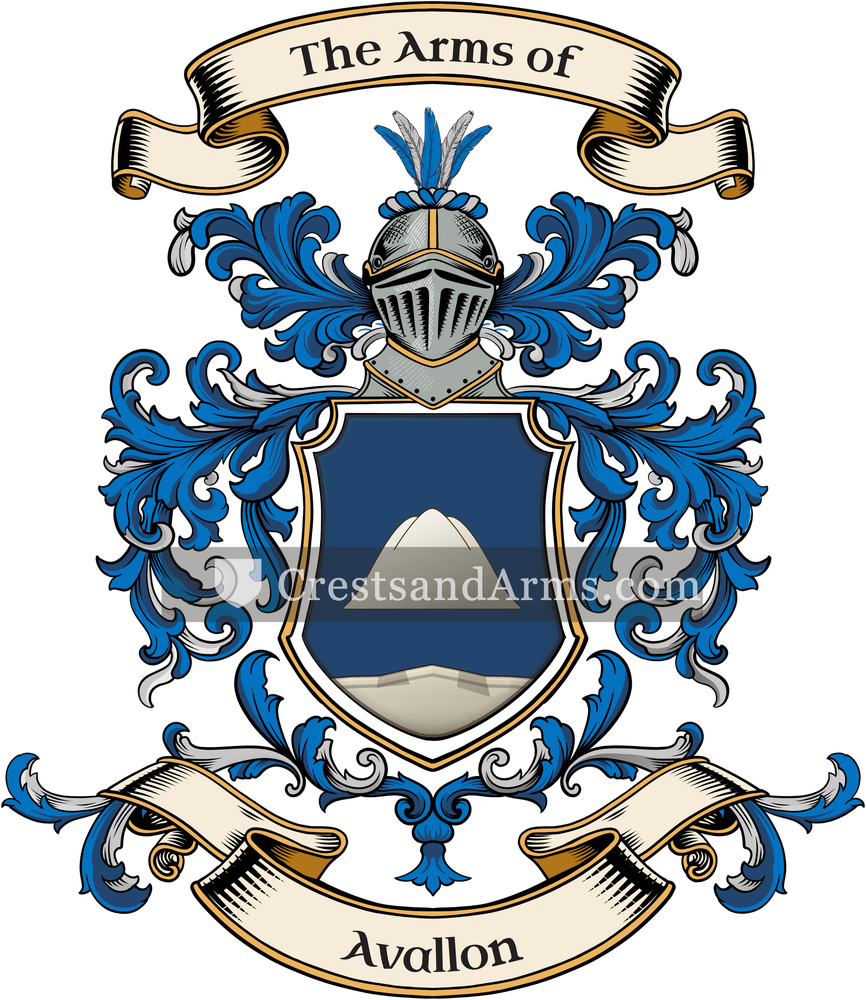 The Avallon coat of arms, drawn from the recorded blazon