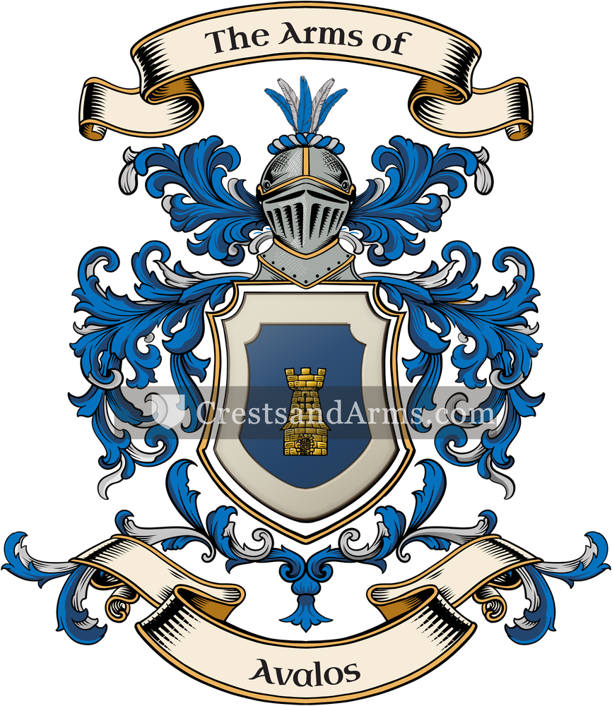 The Avalos coat of arms, drawn from the recorded blazon