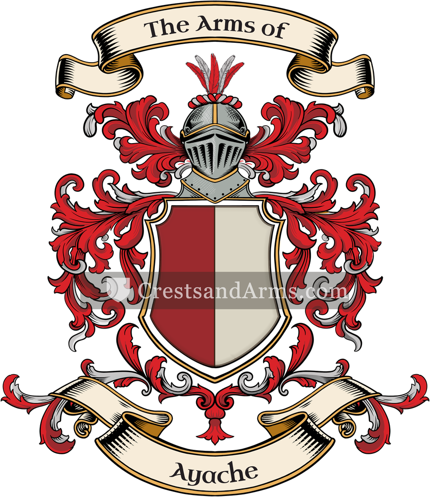 The Ayache coat of arms, drawn from the recorded blazon