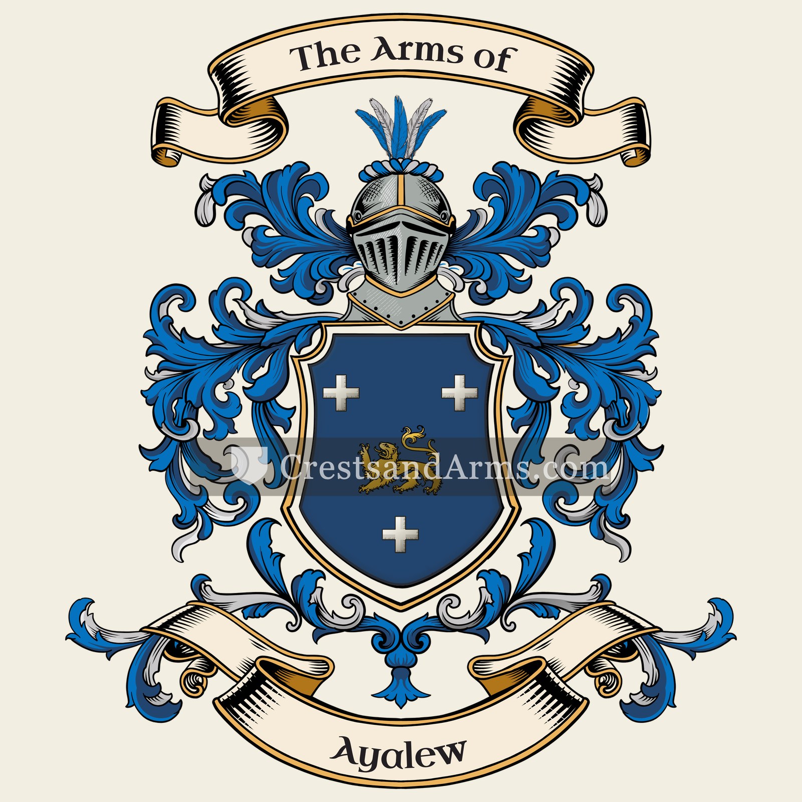 The Ayalew coat of arms, drawn from the recorded blazon