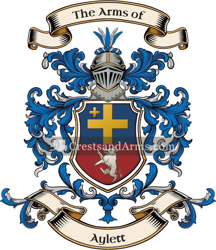 The Aylett coat of arms, drawn from the recorded blazon
