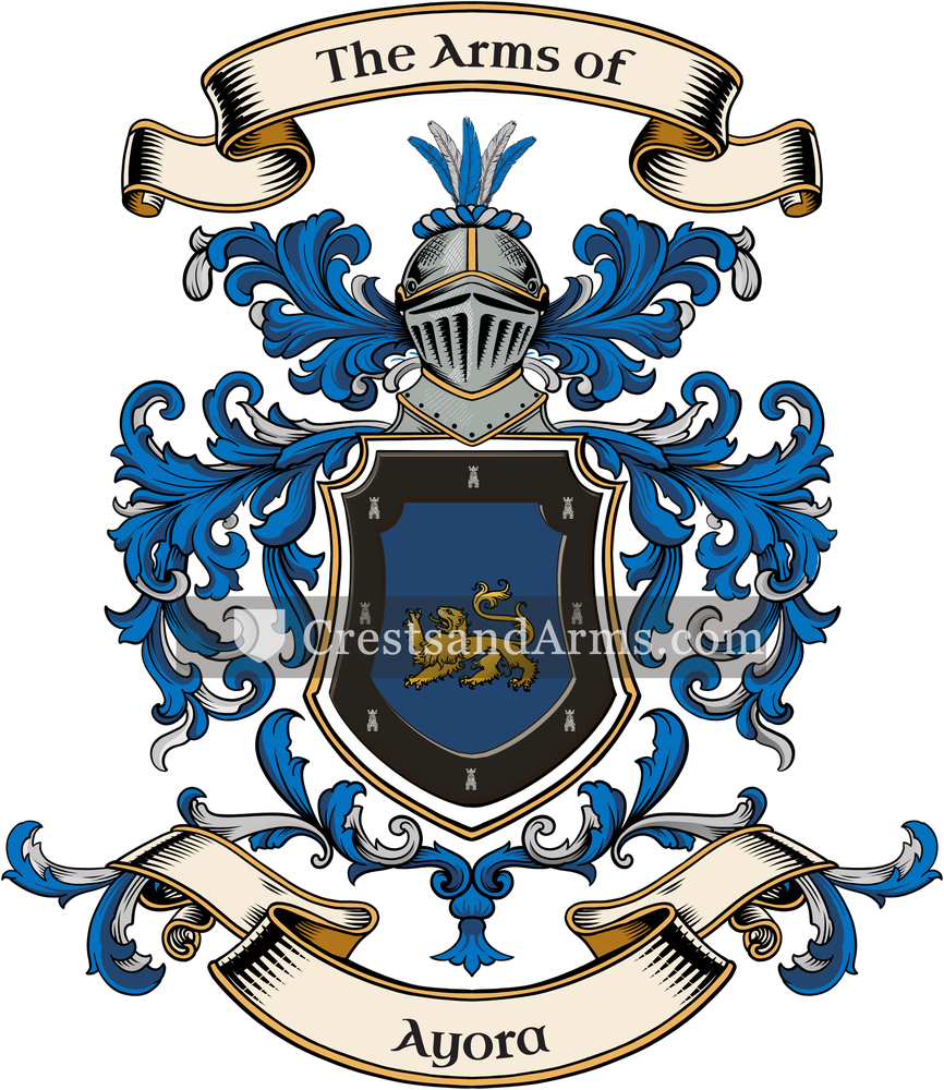 The Ayora coat of arms, drawn from the recorded blazon