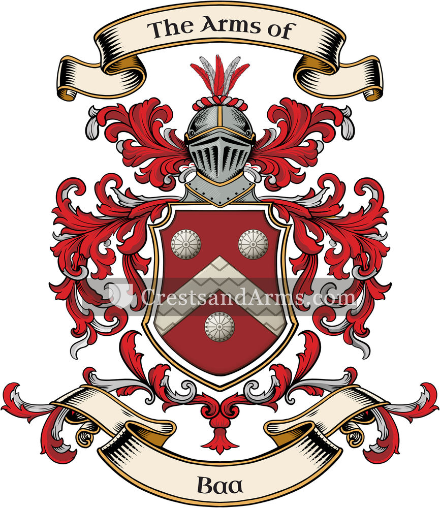 The Baa coat of arms, drawn from the recorded blazon