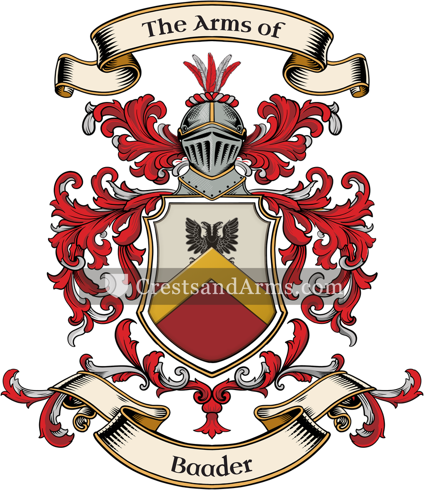The Baader coat of arms, drawn from the recorded blazon