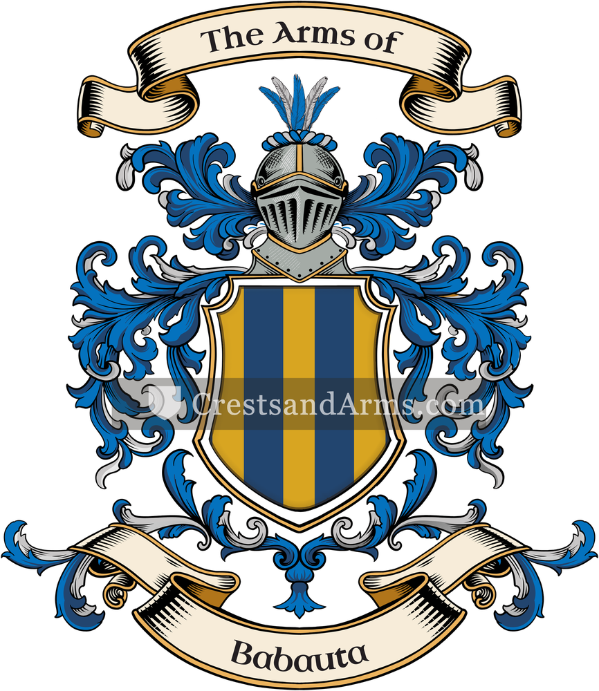 The Babauta coat of arms, drawn from the recorded blazon