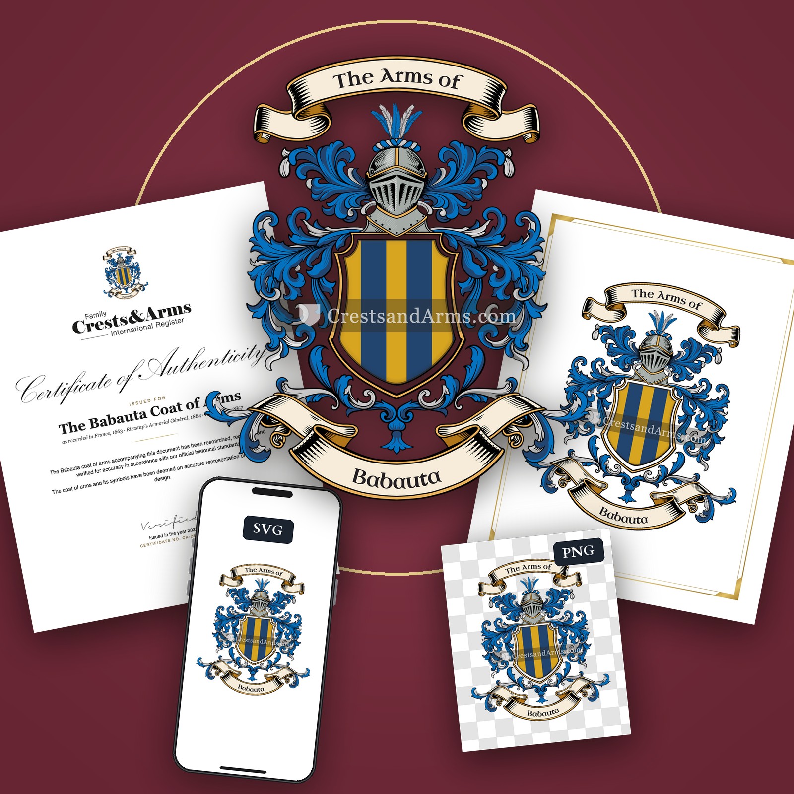 The Babauta arms on the coat of arms — digital pack