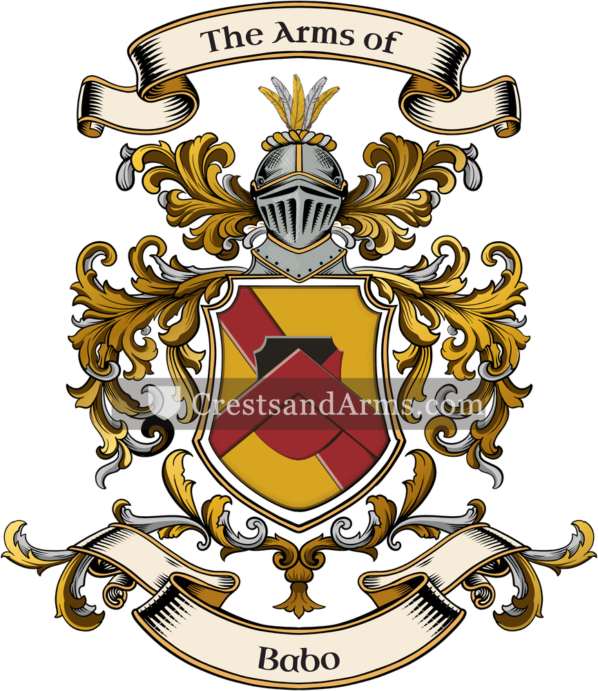 The Babo coat of arms, drawn from the recorded blazon