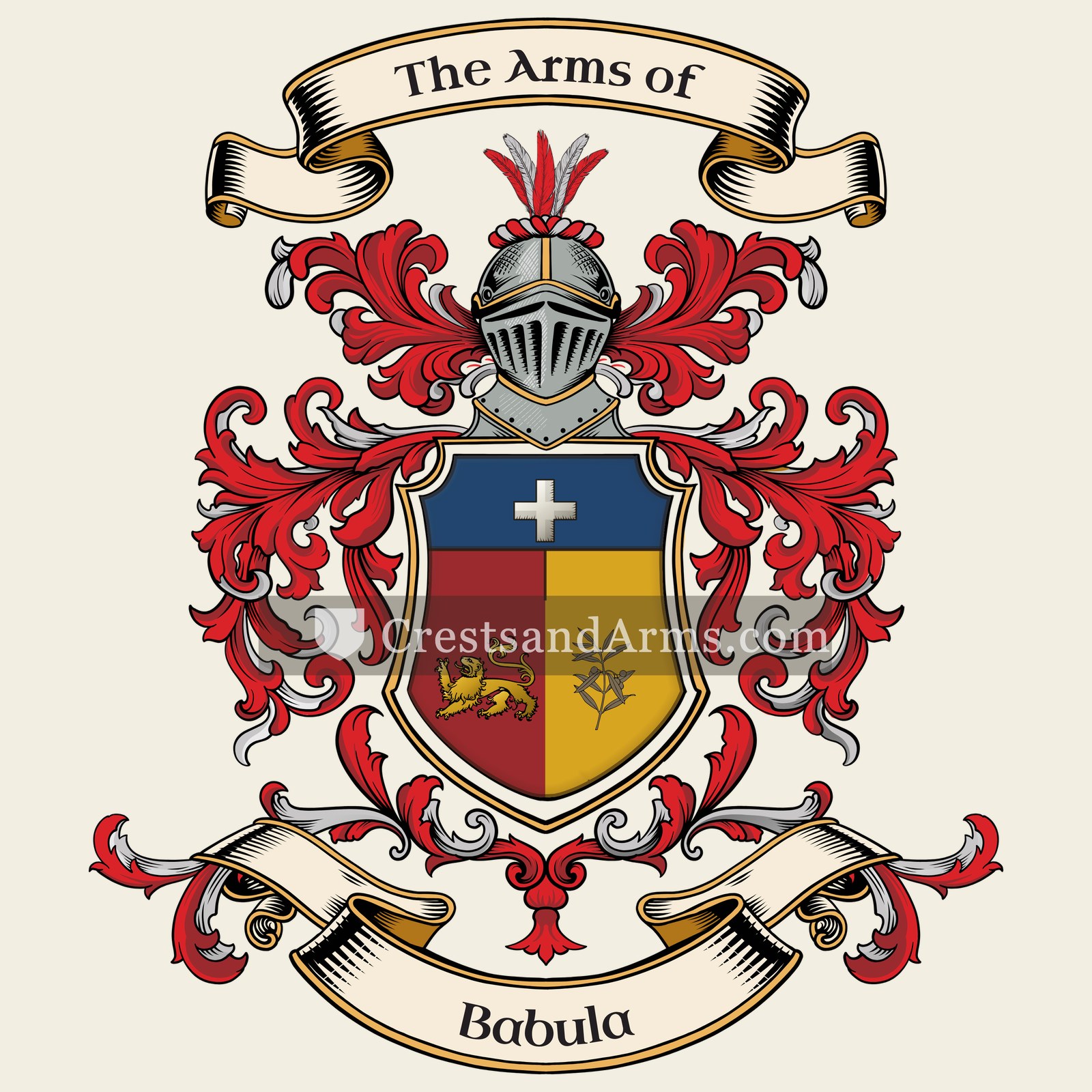 The Babula coat of arms, drawn from the recorded blazon