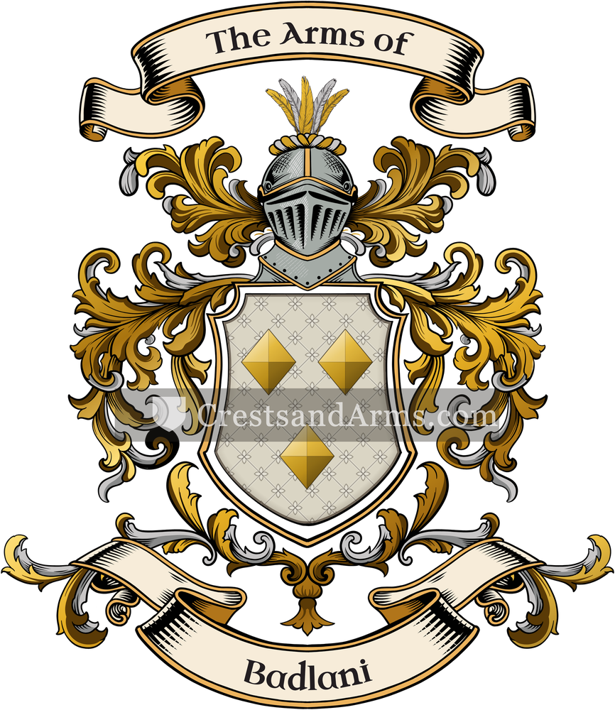 The Badlani coat of arms, drawn from the recorded blazon