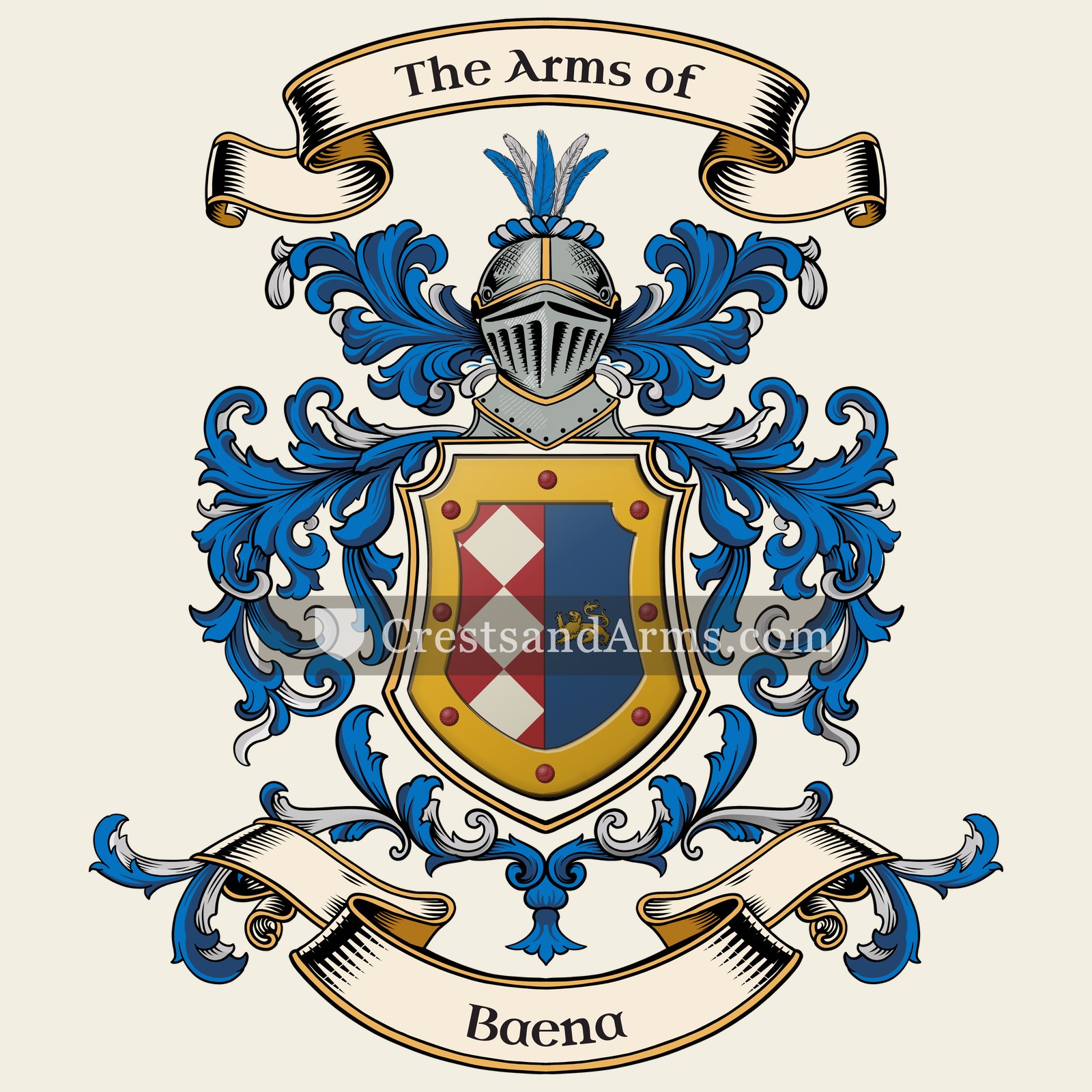 The Baena coat of arms, drawn from the recorded blazon