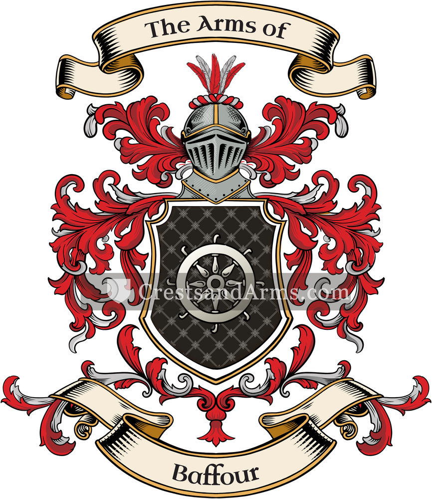 The Baffour coat of arms, drawn from the recorded blazon