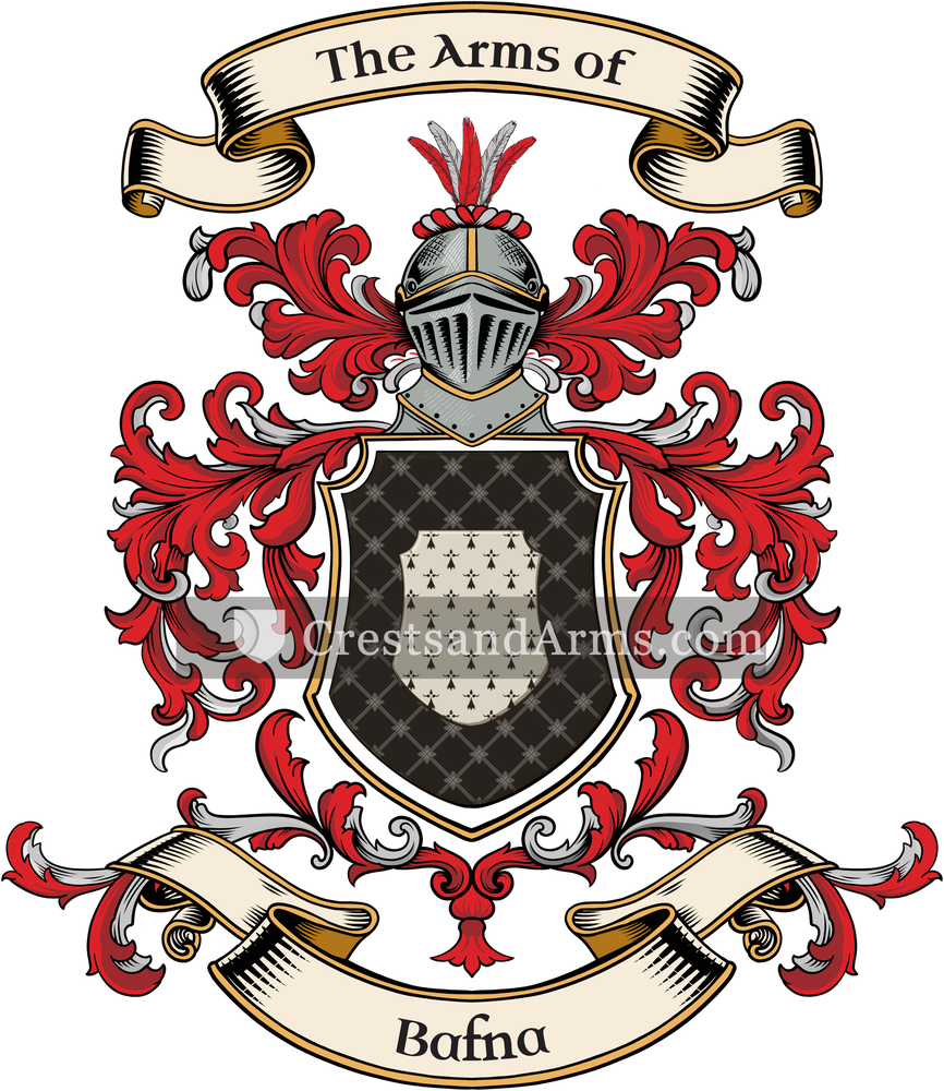 The Bafna coat of arms, drawn from the recorded blazon