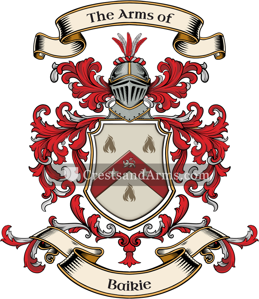 The Baikie coat of arms, drawn from the recorded blazon