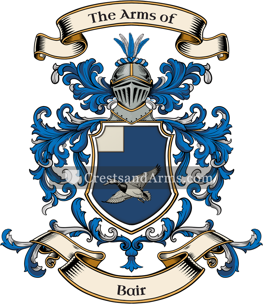 The Bair coat of arms, drawn from the recorded blazon