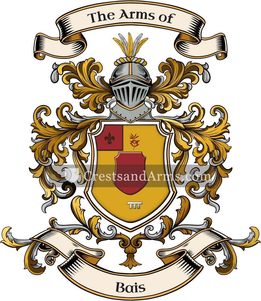 The Bais coat of arms, drawn from the recorded blazon