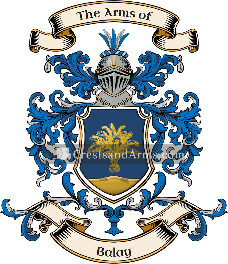 The Balay coat of arms, drawn from the recorded blazon