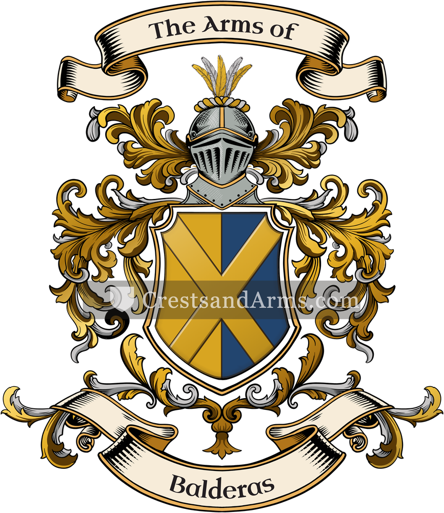 The Balderas coat of arms, drawn from the recorded blazon