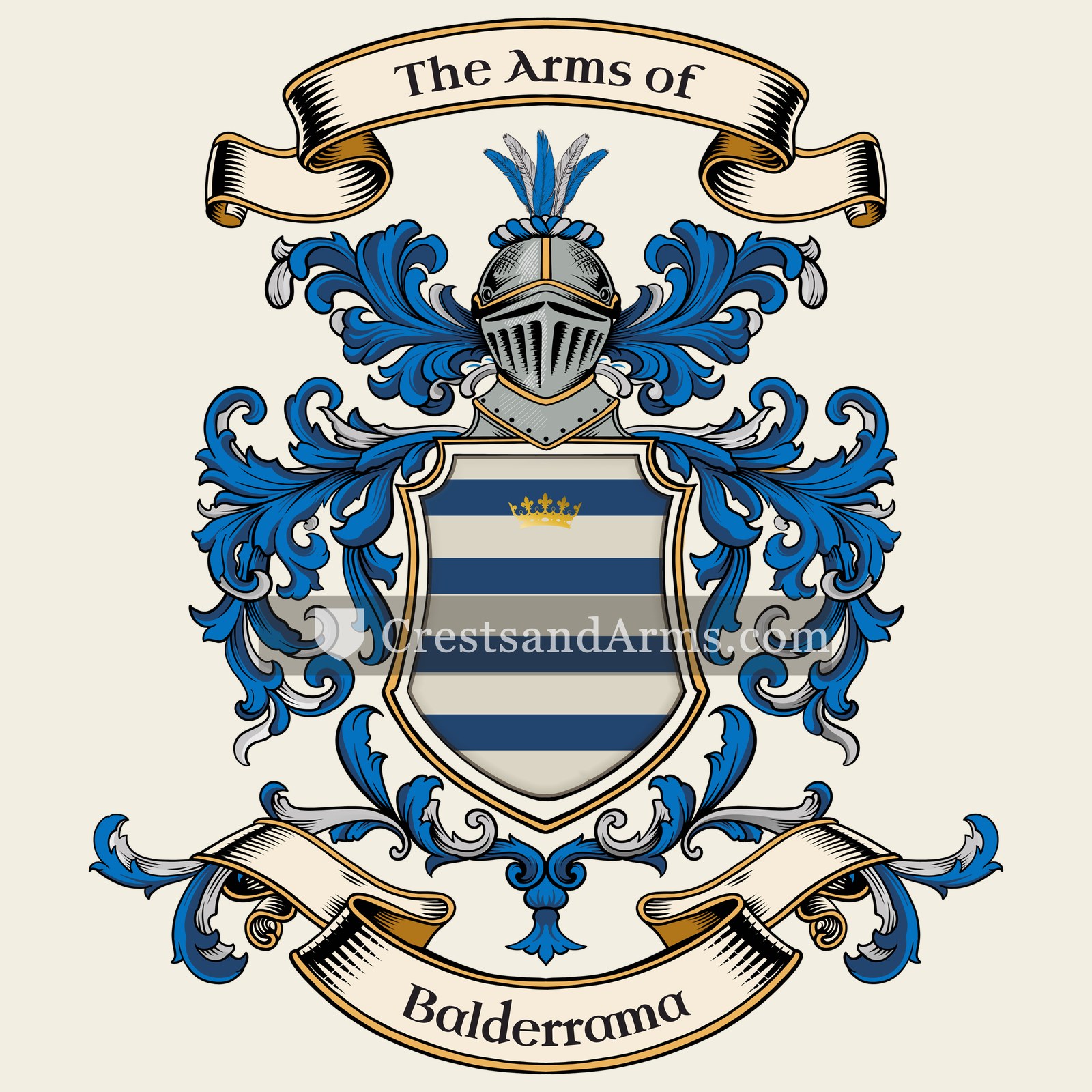 The Balderrama coat of arms, drawn from the recorded blazon